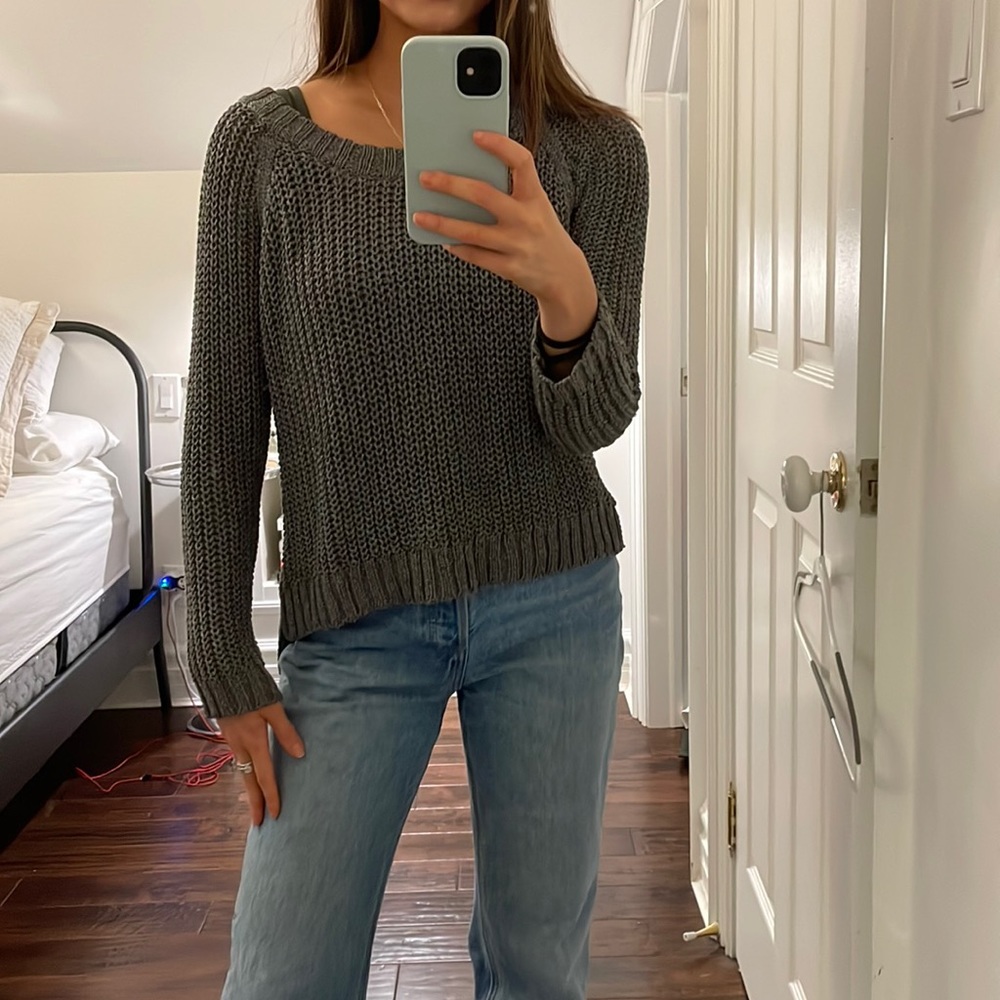 Rag & Bone Metallic Grey Sweater
